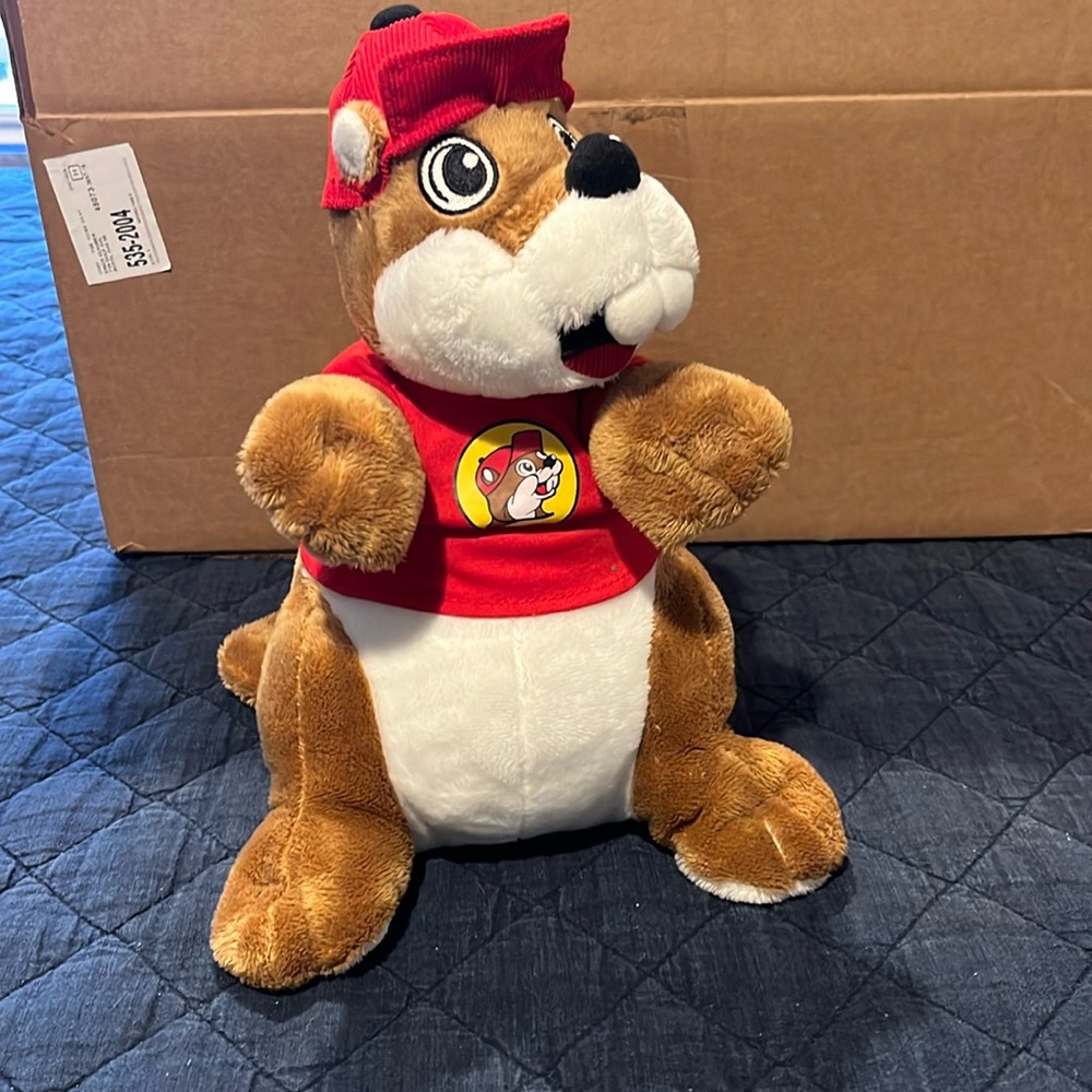 Buc-ees Beaver Mascot 10” Plush With Shirt Bucky Stuffed Animal Gas station